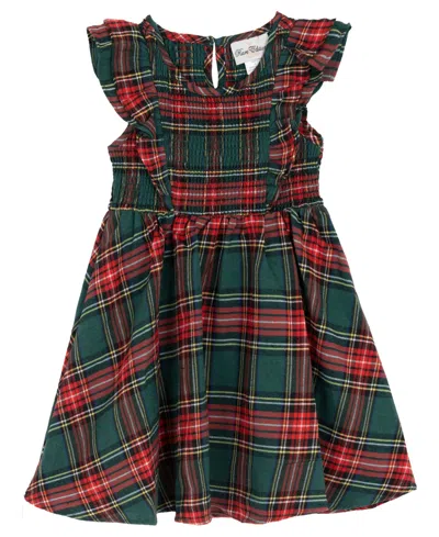 Rare Editions Girls 2t-6x Sleeveless Smocked Dress In Green