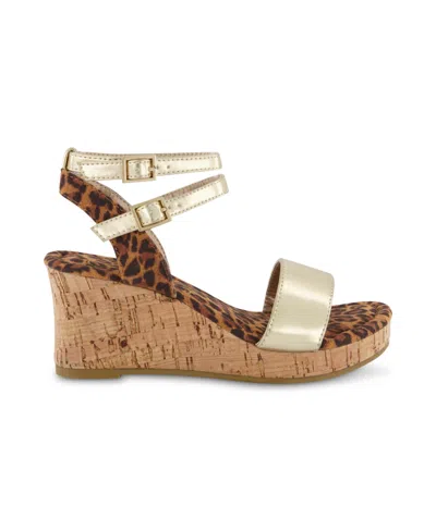 Jessica Simpson Big Girls Wedge Open Toe Sandals In Multi
