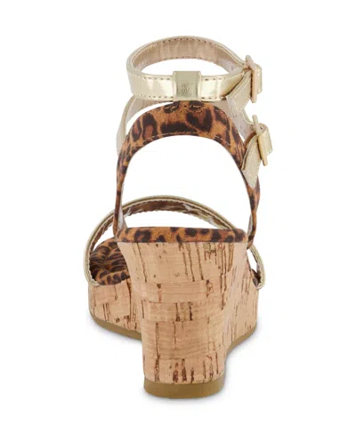 Jessica Simpson Big Girls Wedge Open Toe Sandals In Multi