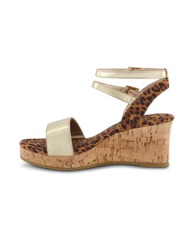 Jessica Simpson Big Girls Wedge Open Toe Sandals In Multi