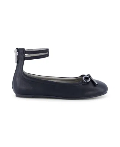 Kenneth Cole New York Little And Big Girls Daisy Luv Ballet Flat Shoes In Black