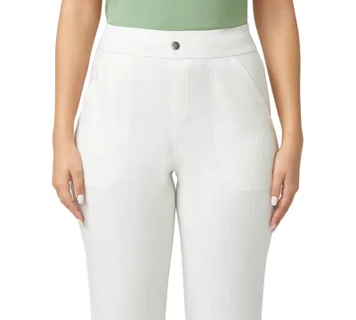 Hue Women's High-rise Straight-leg Pull-on Pants In White