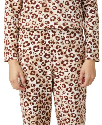 Hue Women's Waffle Fleece Pajama Set In White