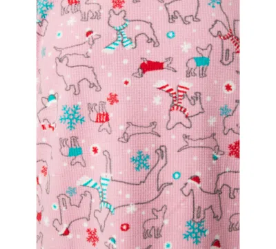 Hue Women's Waffle Fleece Pajama Set In Pink