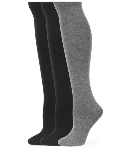 Hue Women's 3-pack Over-the-knee Boot Socks In Gray