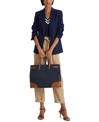 Ralph Lauren Canvas Extra-large Devyn Tote Bag In Multi