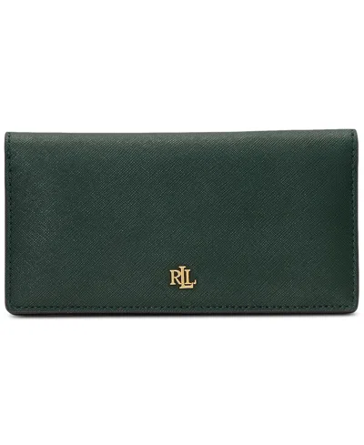 Ralph Lauren Crosshatch Leather Slim Snapped-closure Wallet