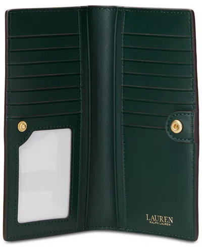 Ralph Lauren Crosshatch Leather Slim Snapped-closure Wallet