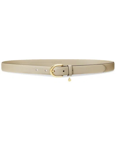 Ralph Lauren Women's Charm Crosshatch Leather Belt In Brown
