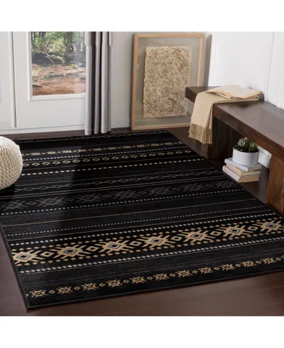Livabliss Paramount Par-1047 6'7" X 9'6" Area Rug In Black