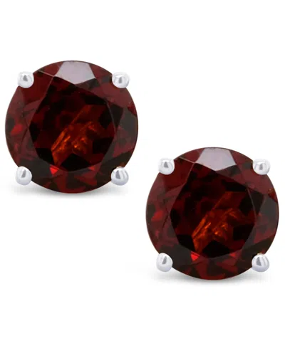 Macy's Garnet (1-1/5 Ct. T.w.) Stud Earrings In 14k White Or Yellow Gold In Multi
