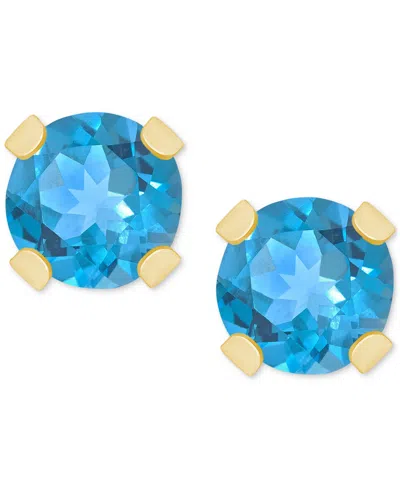 Macy's Rhodolite Garnet Stud Earrings (1/4 Ct. T.w.) In 14k White Or Yellow Gold (also In Citrine, Sky Blue In Gold