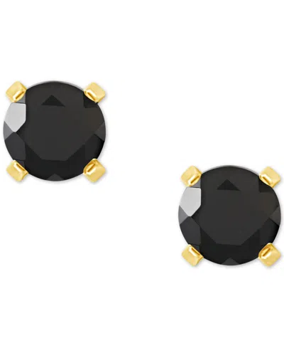 Macy's Labradorite Stud Earrings In 14k Gold (also In Onyx & Turquoise) In Black