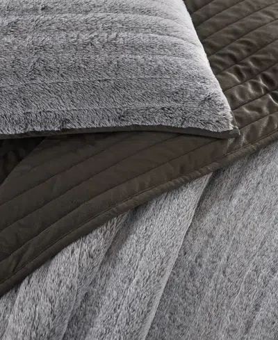 Ugg Polar Faux-fur Reversible 2-pc. Quilt Set, Twin/twin Xl In Brown