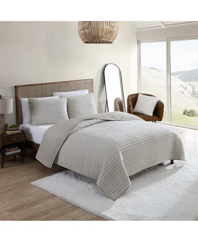 Ugg Polar Faux-fur Reversible 3-pc. Quilt Set, King In Brown