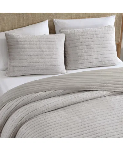 Ugg Polar Faux-fur Reversible 3-pc. Quilt Set, King In Brown