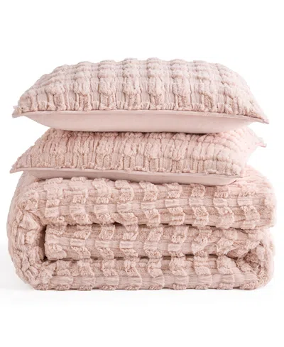 Ugg Denai Faux Fur Reversible 3-pc. Comforter Set, Full/queen In Pink