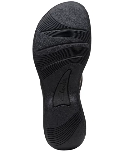 Clarks Women's Breeze Coral Thong Sandals In Black