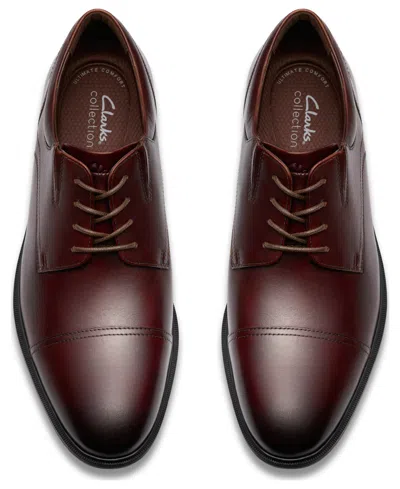 Clarks Men's Steadwell Cap Dress Shoe In Brown