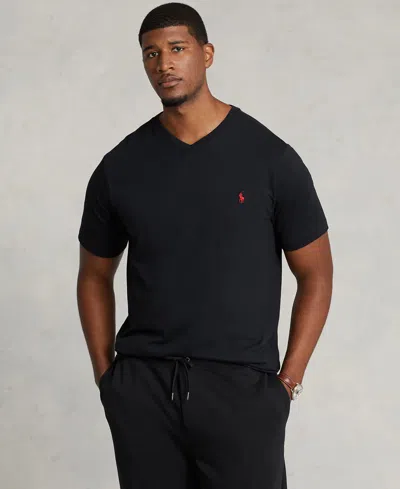 Polo Ralph Lauren Men's Big & Tall Classic Fit V-neck T-shirt In Black