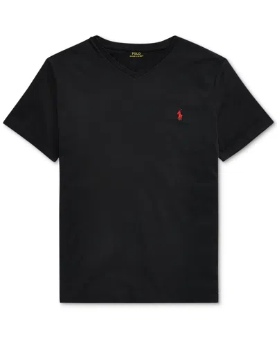 Polo Ralph Lauren Men's Big & Tall Classic Fit V-neck T-shirt In Black