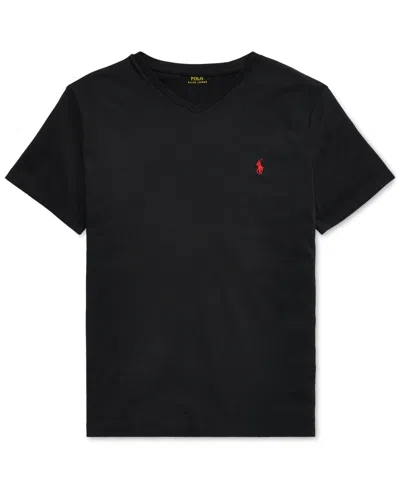 Polo Ralph Lauren Men's Big & Tall Classic Fit V-neck T-shirt In Black