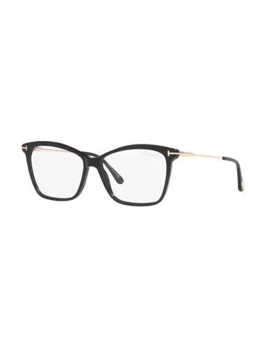 Tom Ford 56mm Square Optical Glasses In Black