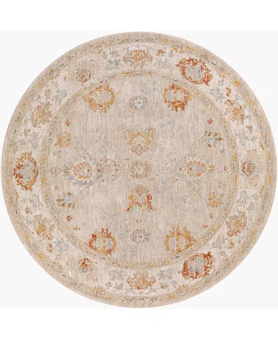 Livabliss Avant Garde Avt-2310 6'7"x6'7" Round Area Rug In Sand