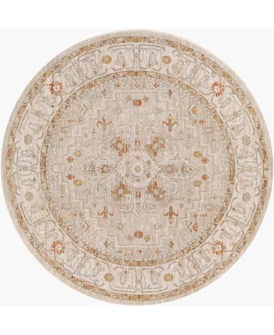 Livabliss Avant Garde Avt-2314 6'7"x6'7" Round Area Rug In Sand