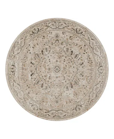 Livabliss Brunswick Bwk-2312 5'3" X 5'3" Round Area Rug In Brown