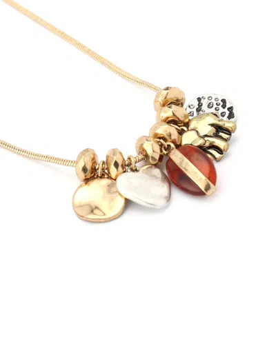 Robert Lee Morris Soho Gold Heirloom Charms Bib Necklace In Gold