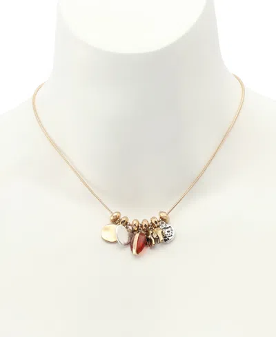 Robert Lee Morris Soho Gold Heirloom Charms Bib Necklace In Gold
