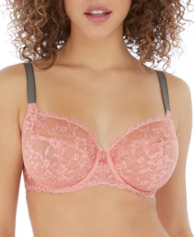 Freya Offbeat Underwire Side Support Bra In Pink