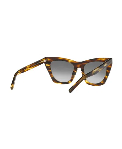 Saint Laurent Womens Brown Sl214 Kate Cat-eye-frame Acetate Sunglasses In Brown