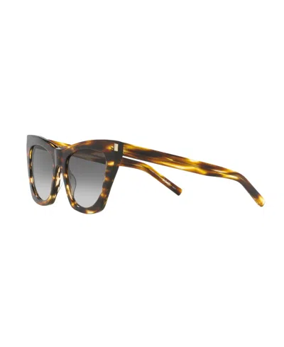 Saint Laurent Womens Brown Sl214 Kate Cat-eye-frame Acetate Sunglasses In Brown