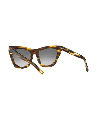 Saint Laurent Womens Brown Sl214 Kate Cat-eye-frame Acetate Sunglasses In Brown