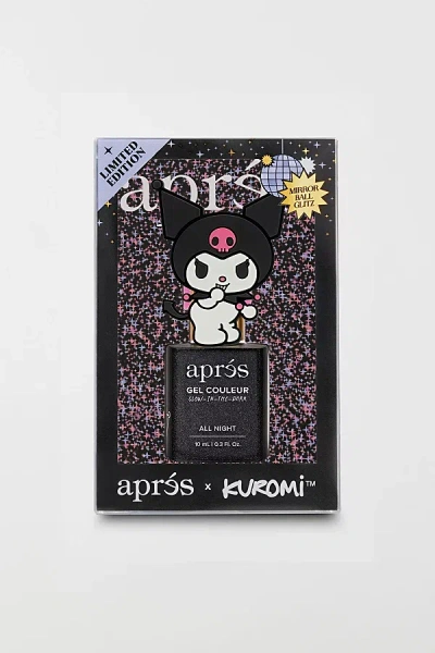 Aprés Nail Kuromi Flash Glitter Gel Polish In All Night At Urban Outfitters In Black