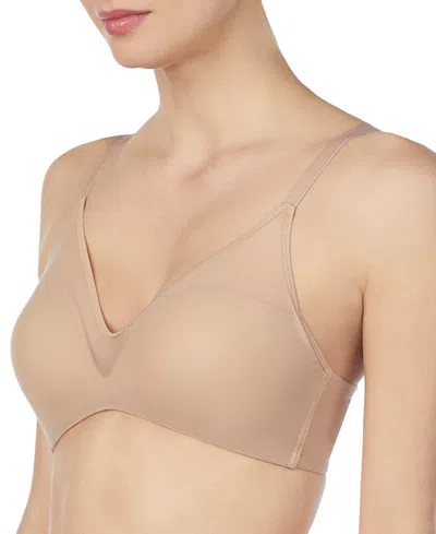 Le Mystere Women's Sheer Illusion Wireless Bra In Brown