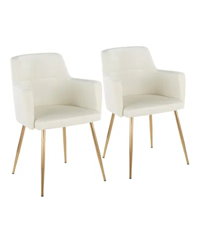 Lumisource Andrew Contemporary Dining Accent Chair, 2 Piece Set