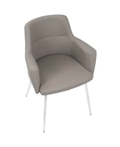 Lumisource Andrew Contemporary Dining Accent Chair, 2 Piece Set