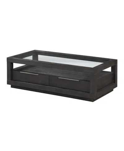 Macy's Tivie 54" Wood Coffee Table In Brown
