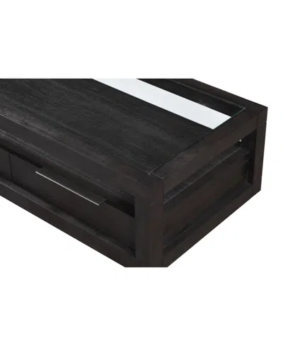 Macy's Tivie 54" Wood Coffee Table In Brown