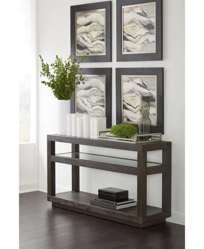 Macy's Tivie 54" Wood Console Table In Brown