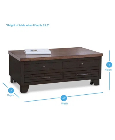 Macy's Steve Silver Bear Creek 46" Lift-top Cocktail Table With Casters