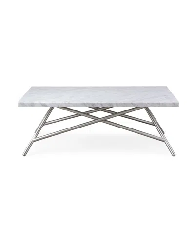 Macy's Coral Carrara Marble Coffee Table