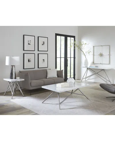 Macy's Coral Carrara Marble Coffee Table