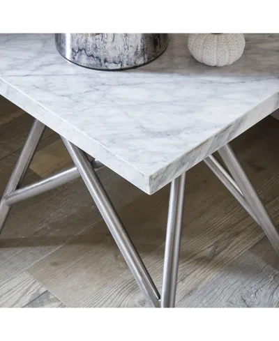 Macy's Coral Carrara Marble Coffee Table
