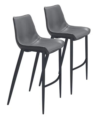 Zuo 43" Steel, Polyurethane Magnus Bar Chair