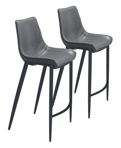 Zuo 43" Steel, Polyurethane Magnus Bar Chair