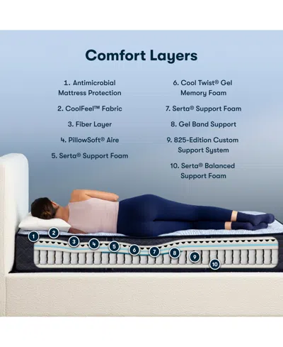 Serta Perfect Sleeper Blue Lagoon Night 12" Firm Mattress-full In Transparent